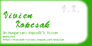 vivien kopcsak business card